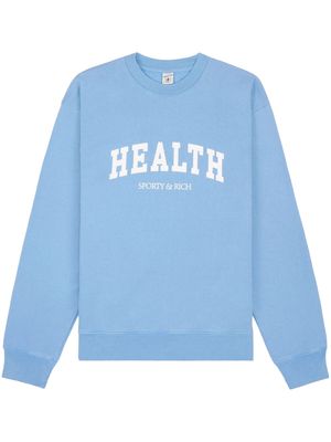 Sporty & Rich Health cotton sweatshirt - Blue