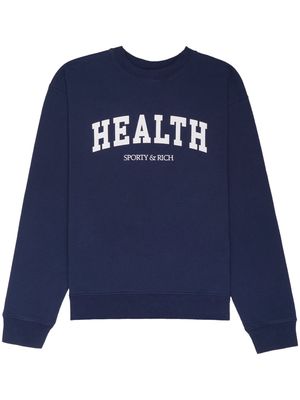 Sporty & Rich Health Ivy logo-print sweatshirt - Blue