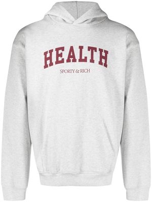 Sporty & Rich health-logo hoodie - Grey