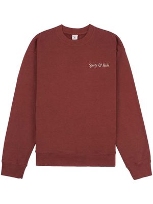 Sporty & Rich HWCNY logo cotton sweatshirt - Red