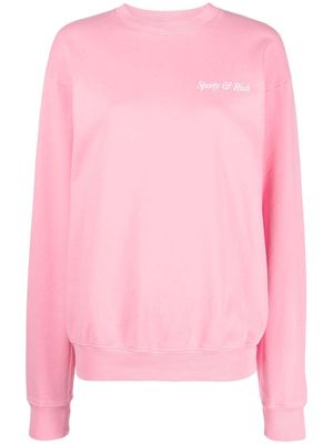 Sporty & Rich HWCNY-print cotton sweatshirt - Pink