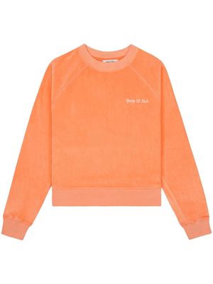 Sporty & Rich Italic Logo cotton sweatshirt - Orange
