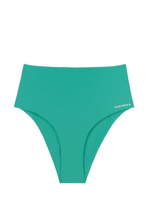 Sporty & Rich Jane logo-print bikini bottoms - Green