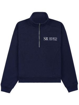 Sporty & Rich JFK quarter-zip sweatshirt - Blue