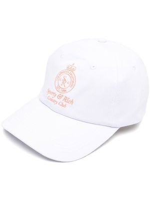 Sporty & Rich logo baseball cap - White