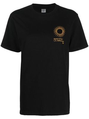 Sporty & Rich logo crew-neck T-shirt - Black