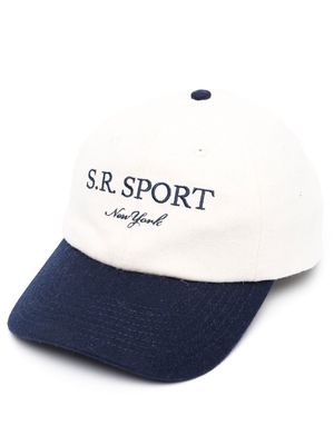 Sporty & Rich logo-embroidered baseball cap - Blue