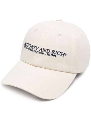 Sporty & Rich logo-embroidered cap - Neutrals