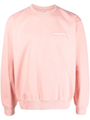 Sporty & Rich logo-embroidered cotton jumper - Pink