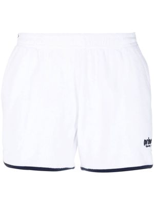 Sporty & Rich logo-embroidered cotton short - White