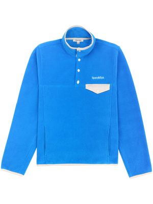 Sporty & Rich logo-embroidered fleece sweatshirt - Blue