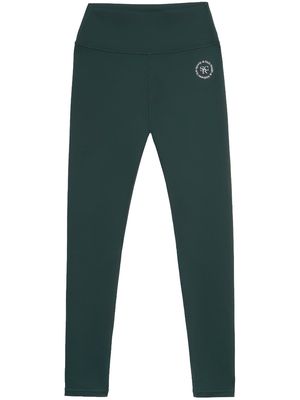 Sporty & Rich logo-embroidered leggings - Green