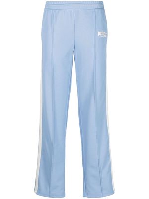 Sporty & Rich logo-embroidered straight-leg track pants - Blue