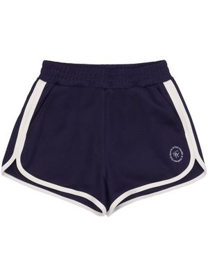 Sporty & Rich logo-embroidered track shorts - Blue