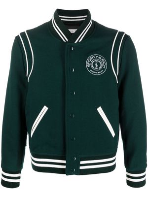 Sporty & Rich logo embroidered varsity jacket - Green