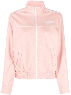 Sporty & Rich logo-embroidered zip-up jacket - Pink