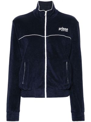Sporty & Rich logo-embroidered zip-up sweatshirt - Blue