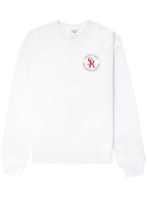 Sporty & Rich logo-patch cotton sweatshirt - White