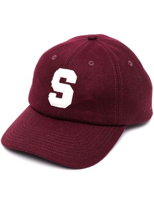 Sporty & Rich logo-patch wool baseball cap - Red