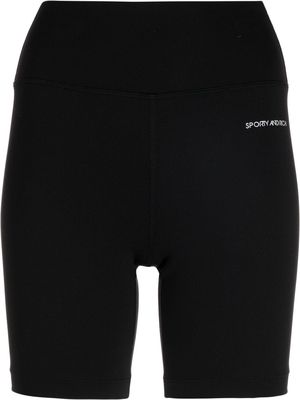Sporty & Rich logo-print biker shorts - Black