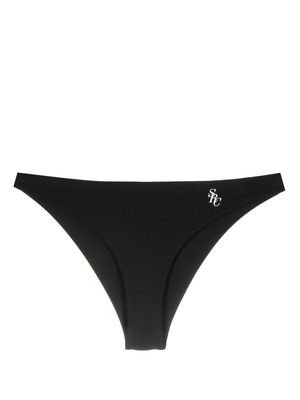 Sporty & Rich logo-print bikini bottoms - Black