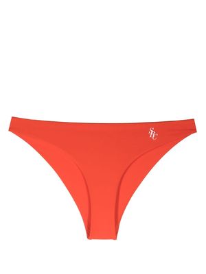 Sporty & Rich logo-print bikini bottoms - Orange
