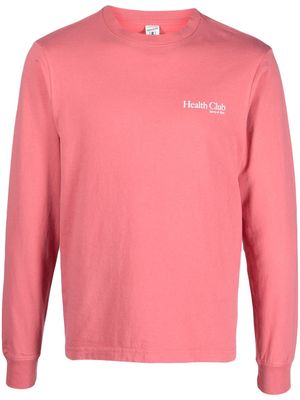 Sporty & Rich logo-print cotton jumper - Pink