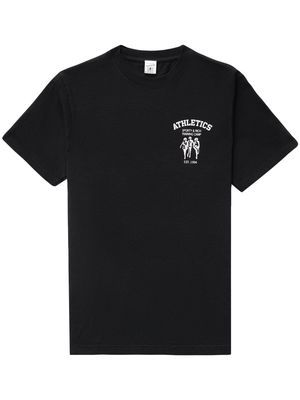 Sporty & Rich logo-print cotton T-shirt - Black