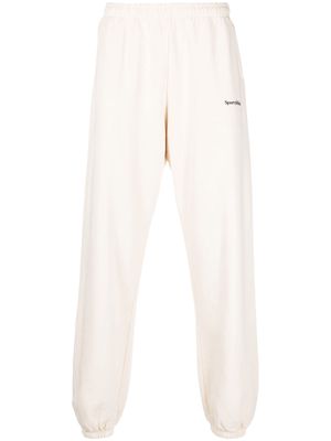 Sporty & Rich logo-print cotton track pants - Neutrals