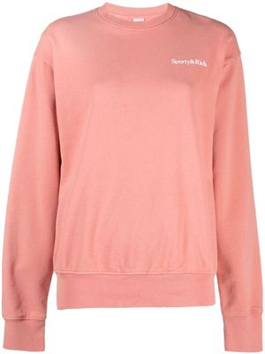 Sporty & Rich logo-print crew-neck sweatshirt - Pink