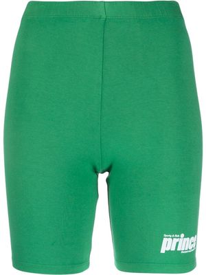 Sporty & Rich logo-print cycling shorts - Green