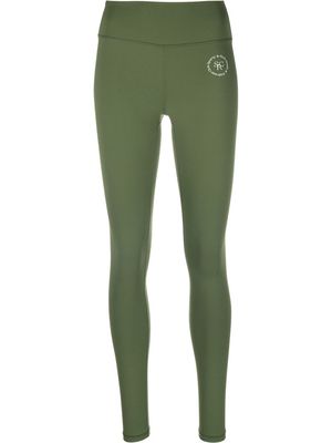 Sporty & Rich logo-print detail leggings - Green