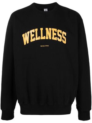 Sporty & Rich logo-print detail sweatshirt - Black
