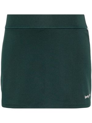 Sporty & Rich logo-print jersey mini skort - Green