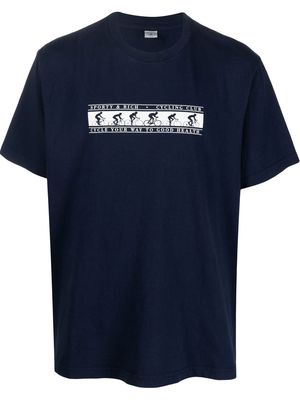 Sporty & Rich logo-print short-sleeved T-shirt - Blue