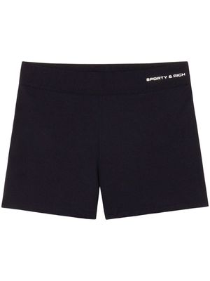 Sporty & Rich logo-print shorts - Black