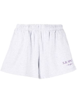 Sporty & Rich logo-print shorts - Grey