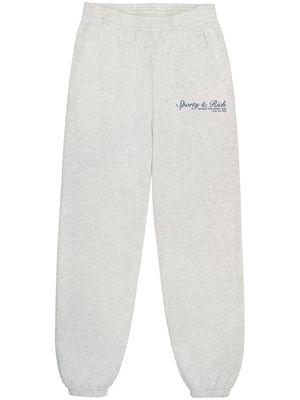 Sporty & Rich logo-print sweatpants - Grey