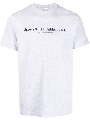 Sporty & Rich logo-print T-shirt - Grey