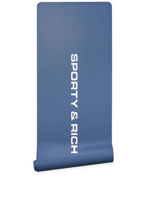 Sporty & Rich logo-print yoga mat - Blue