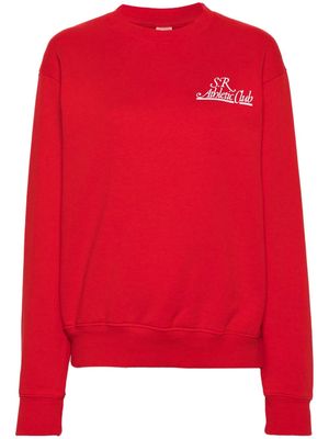 Sporty & Rich logo-printed cotton sweatshirt - Red
