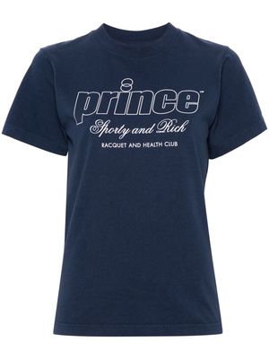 Sporty & Rich logo-printed cotton T-shirt - Blue
