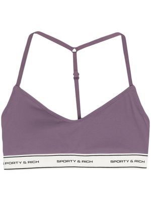 Sporty & Rich logo-raised sports bralette - Purple