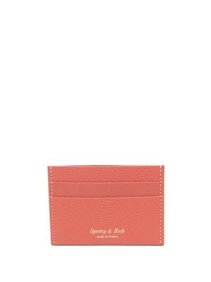 Sporty & Rich logo-stamp leather wallet - Red