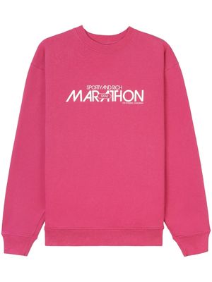 Sporty & Rich Marathon cotton sweatshirt - Pink