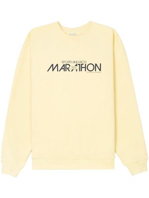 Sporty & Rich Marathon logo-print sweatshirt - Yellow