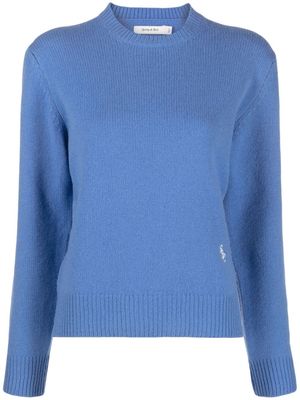 Sporty & Rich monogram-embroidered jumper - Blue