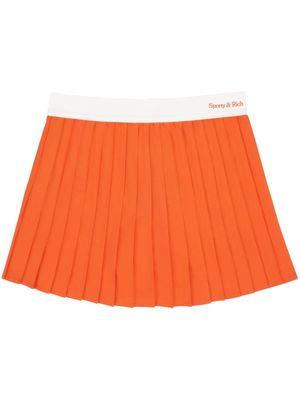Sporty & Rich New Serif pleated skirt - Orange