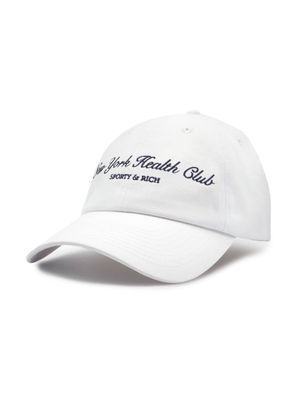 Sporty & Rich NY Health Club embroidered hat - White