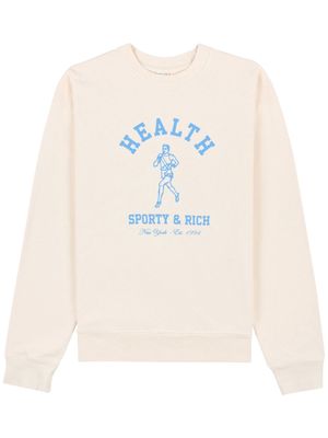 Sporty & Rich NY Running Club cotton sweatshirt - Neutrals